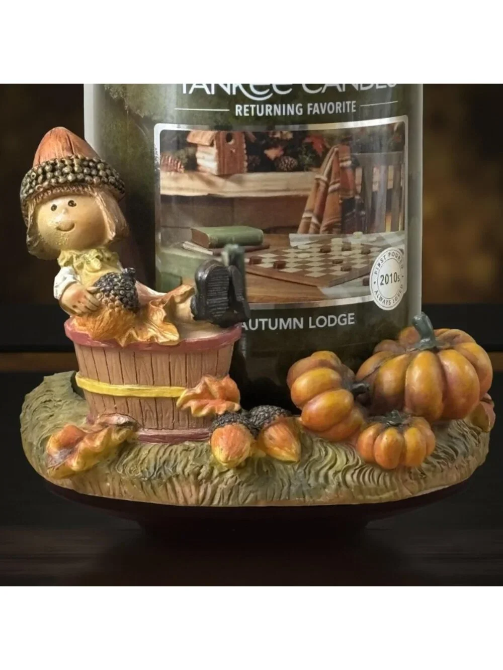 Yankee Candle “Harvest Babies / Nut Baby” Topper & Base | Fall Pumpkin Display S